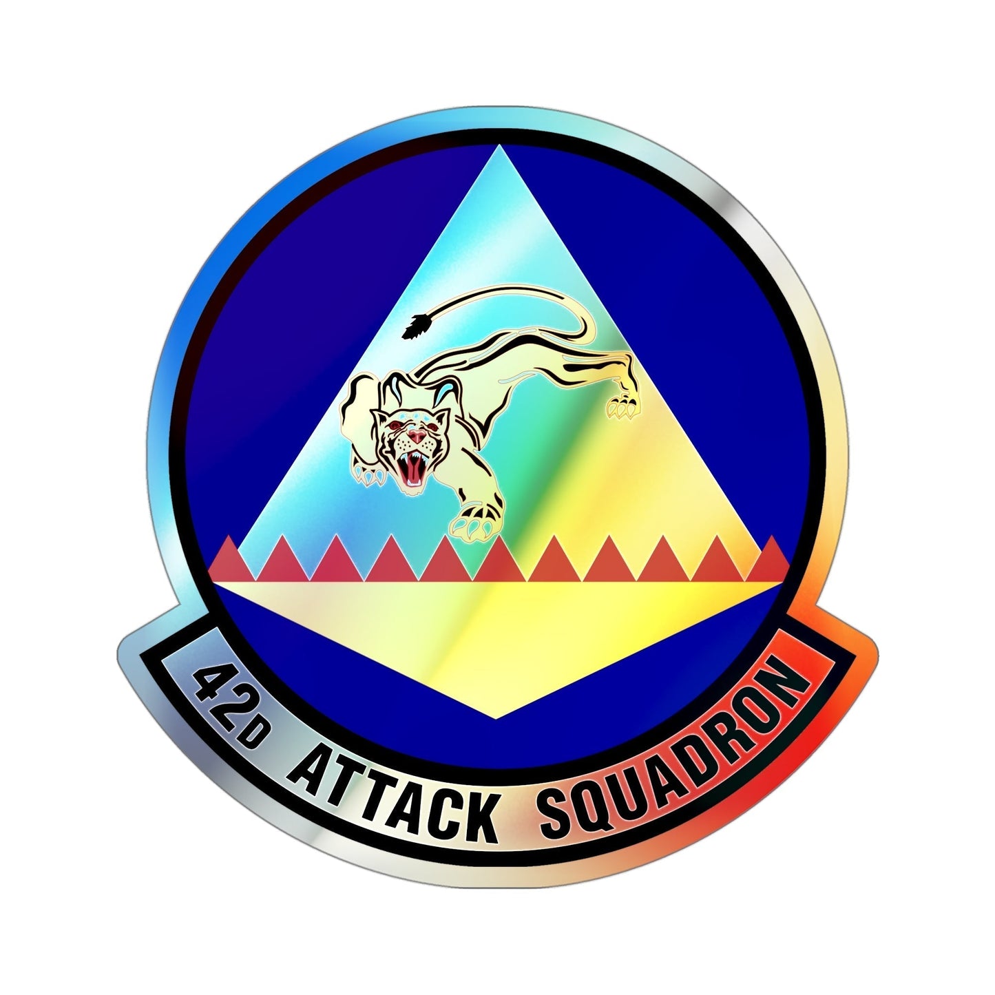 42 Attack Squadron ACC (U.S. Air Force) Holographic STICKER Die-Cut Vinyl Decal-4 Inch-The Sticker Space