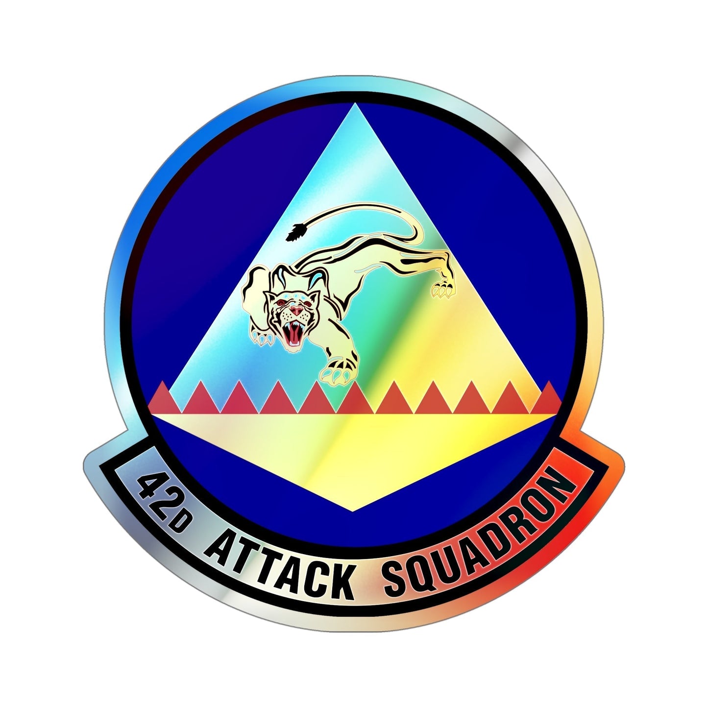 42 Attack Squadron ACC (U.S. Air Force) Holographic STICKER Die-Cut Vinyl Decal-5 Inch-The Sticker Space