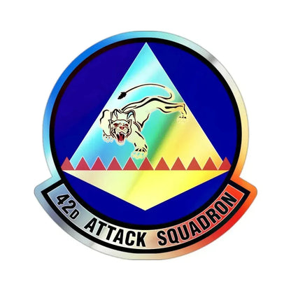 42 Attack Squadron ACC (U.S. Air Force) Holographic STICKER Die-Cut Vinyl Decal 2 Inch Holographic - The Sticker Space