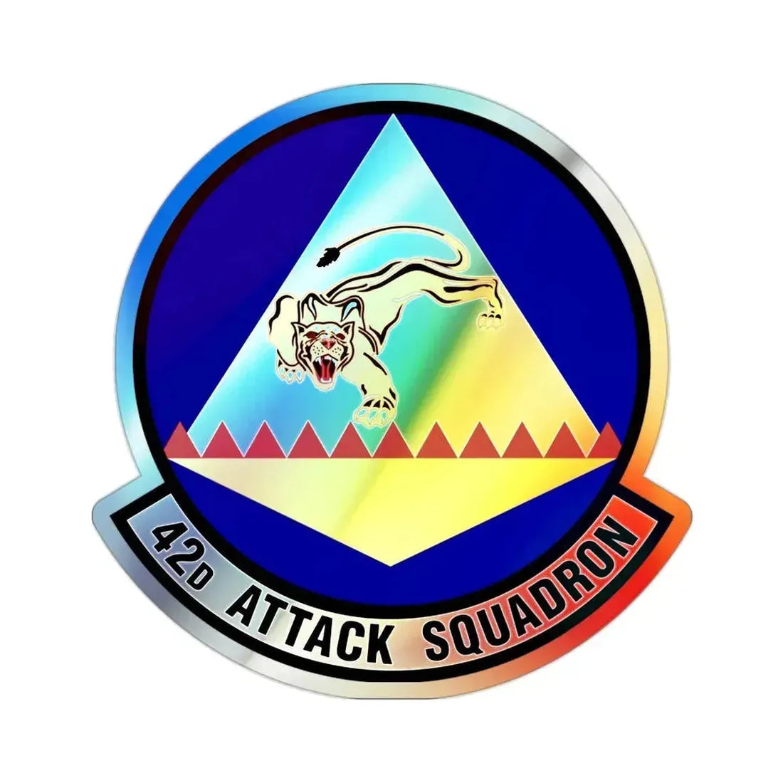 42 Attack Squadron ACC (U.S. Air Force) Holographic STICKER Die-Cut Vinyl Decal 2 Inch Holographic - The Sticker Space