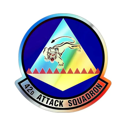 42 Attack Squadron ACC (U.S. Air Force) Holographic STICKER Die-Cut Vinyl Decal 2 Inch Holographic - The Sticker Space