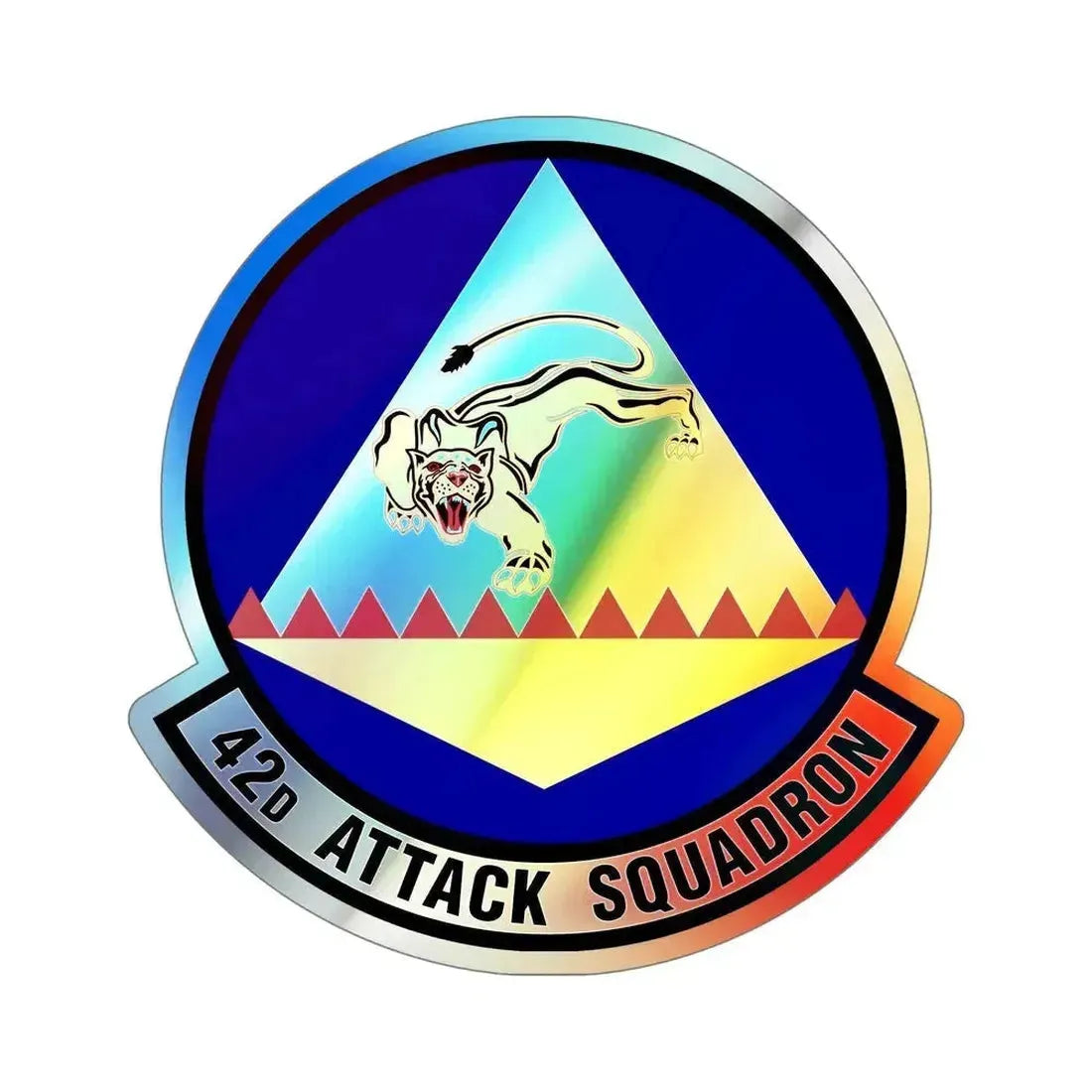 42 Attack Squadron ACC (U.S. Air Force) Holographic STICKER Die-Cut Vinyl Decal 6 Inch Holographic - The Sticker Space