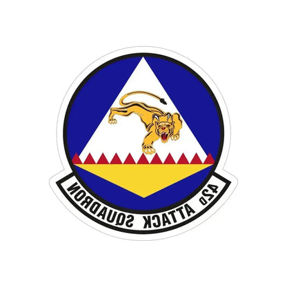 42 Attack Squadron ACC (U.S. Air Force) REVERSE PRINT Transparent Die-Cut STICKER 6 Inch Die-Cut Transparent - The Sticker Space