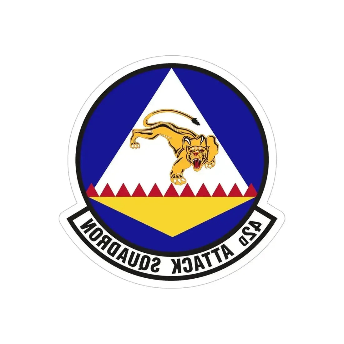 42 Attack Squadron ACC (U.S. Air Force) REVERSE PRINT Transparent Die-Cut STICKER - The Sticker Space