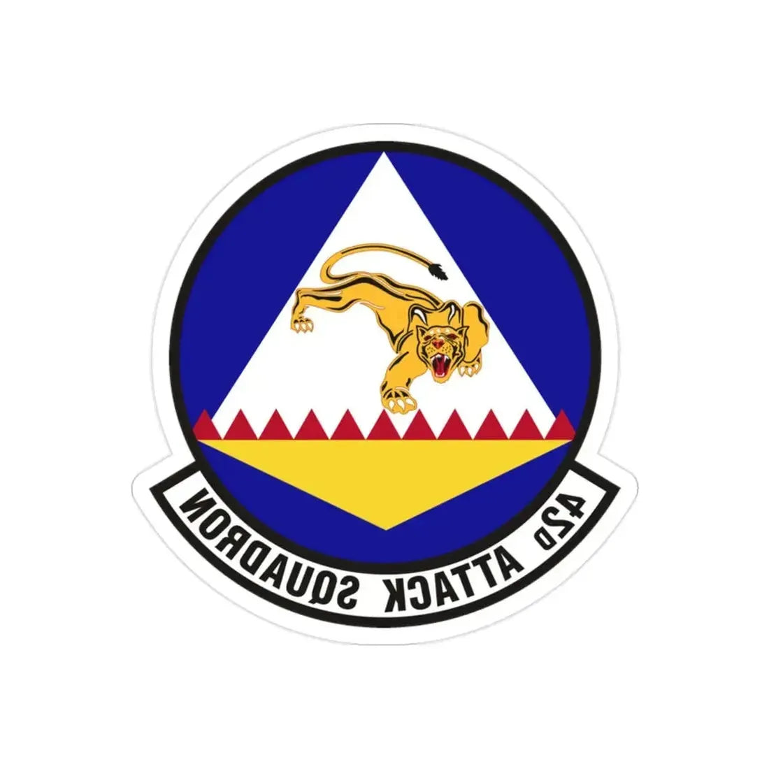 42 Attack Squadron ACC (U.S. Air Force) REVERSE PRINT Transparent Die-Cut STICKER - The Sticker Space