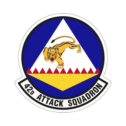 42 Attack Squadron ACC (U.S. Air Force) STICKER Vinyl Kiss-Cut Decal 4 Inch White - The Sticker Space