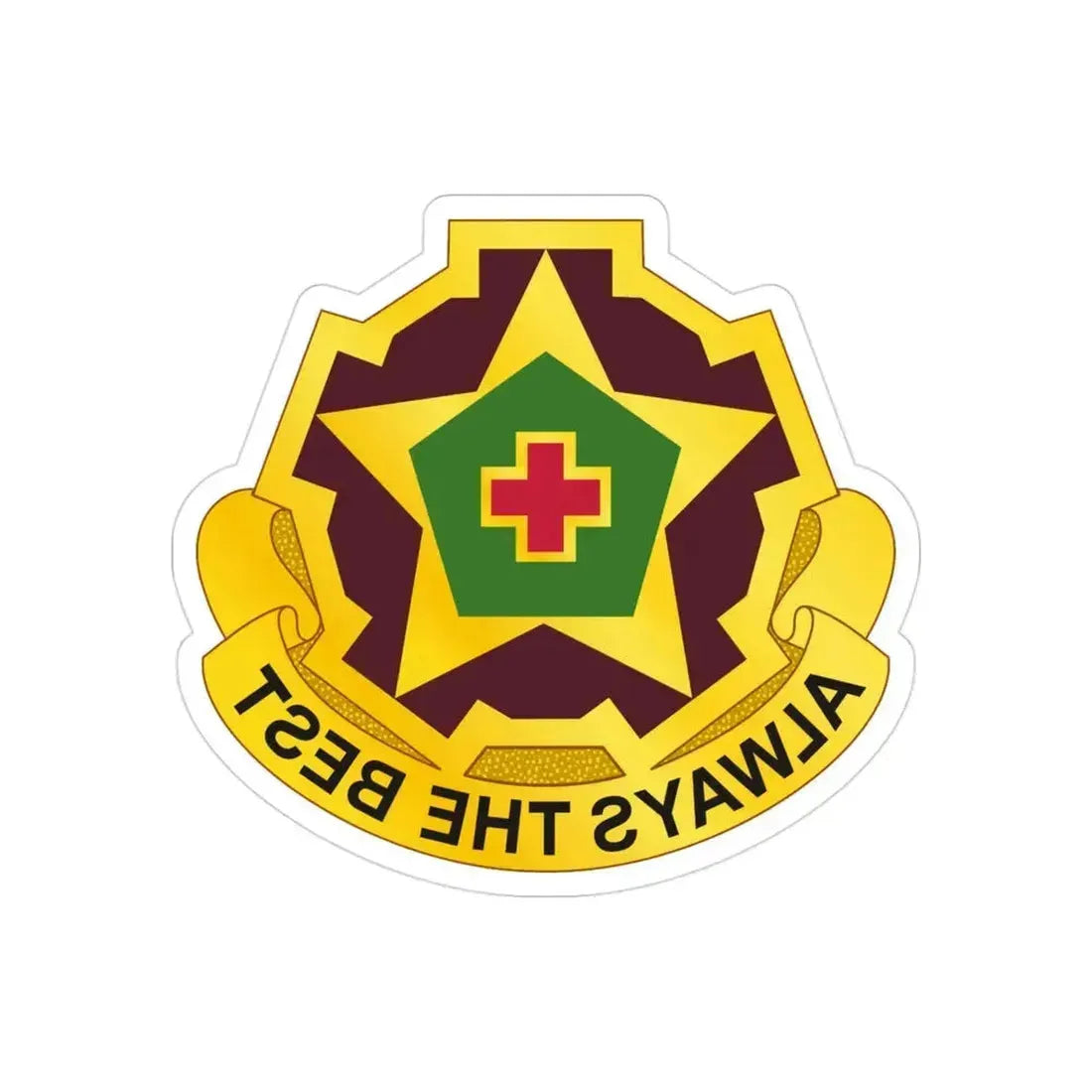 42 Field Hospital (U.S. Army) REVERSE PRINT Transparent Die-Cut STICKER 3 Inch Die-Cut Transparent - The Sticker Space
