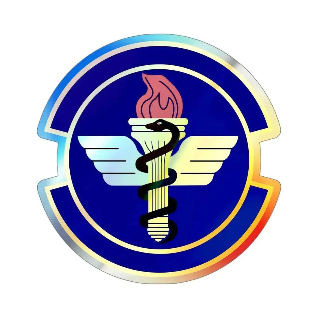 42 Operational Medical Readiness Squadron AETC (U.S. Air Force) Holographic STICKER Die-Cut Vinyl Decal 4 Inch Holographic - The Sticker Space