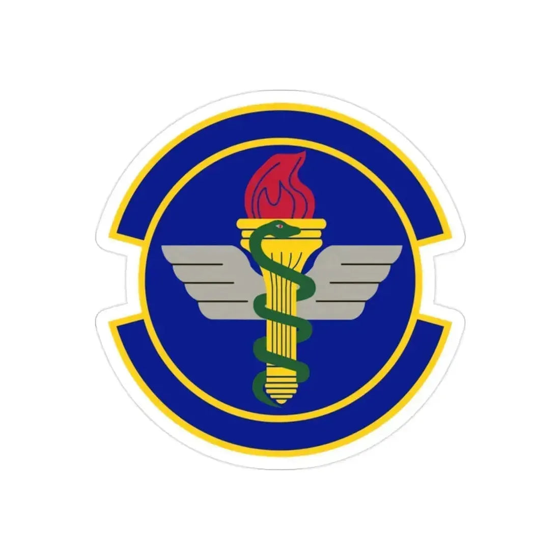 42 Operational Medical Readiness Squadron AETC (U.S. Air Force) REVERSE PRINT Transparent Die-Cut STICKER 2 Inch Die-Cut Transparent - The Sticker Space