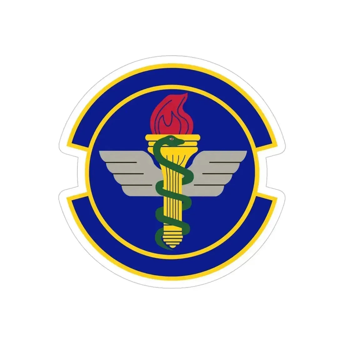 42 Operational Medical Readiness Squadron AETC (U.S. Air Force) REVERSE PRINT Transparent Die-Cut STICKER 5 Inch Die-Cut Transparent - The Sticker Space