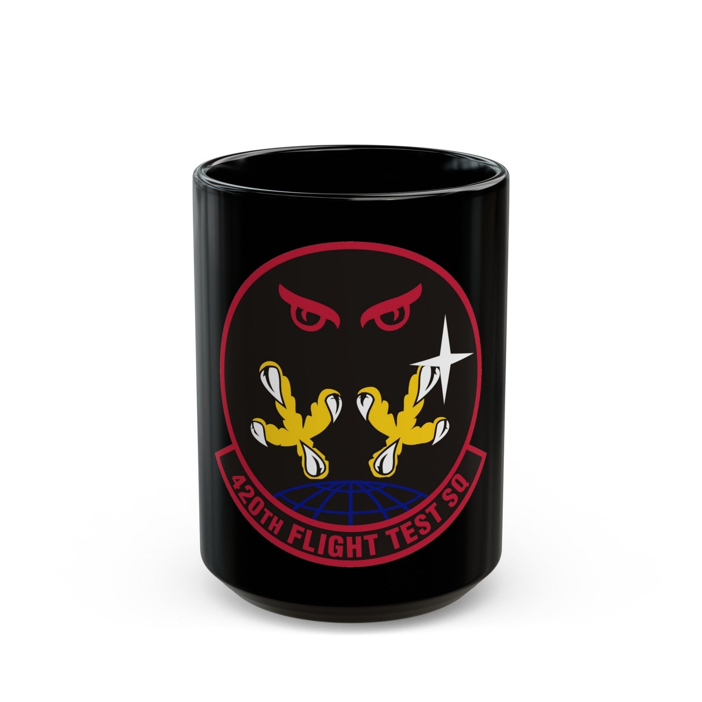 420 Flight Test Squdron AFMC (U.S. Air Force) Black Coffee Mug-15oz-The Sticker Space