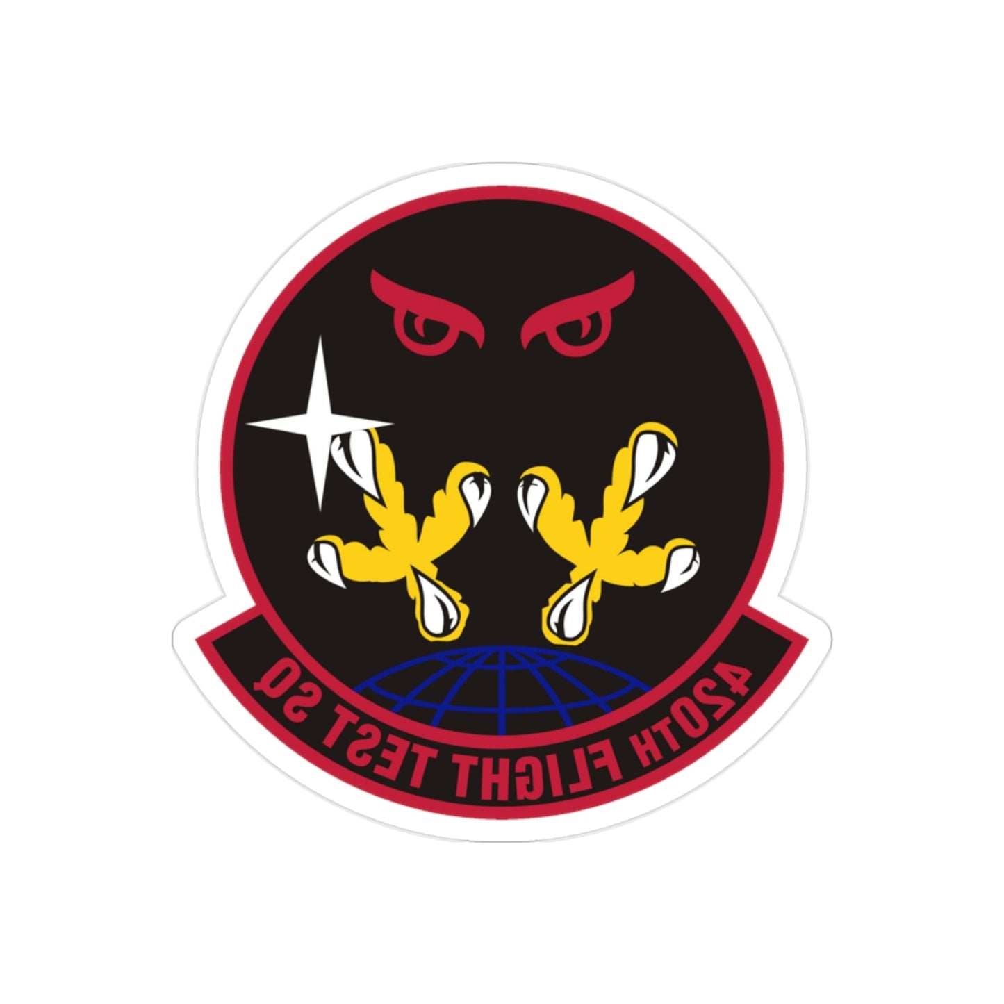 420 Flight Test Squdron AFMC (U.S. Air Force) REVERSE PRINT Transparent STICKER-2 Inch-The Sticker Space