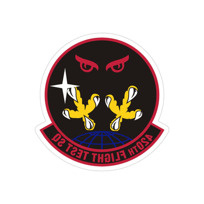 420 Flight Test Squdron AFMC (U.S. Air Force) REVERSE PRINT Transparent STICKER-4 Inch-The Sticker Space