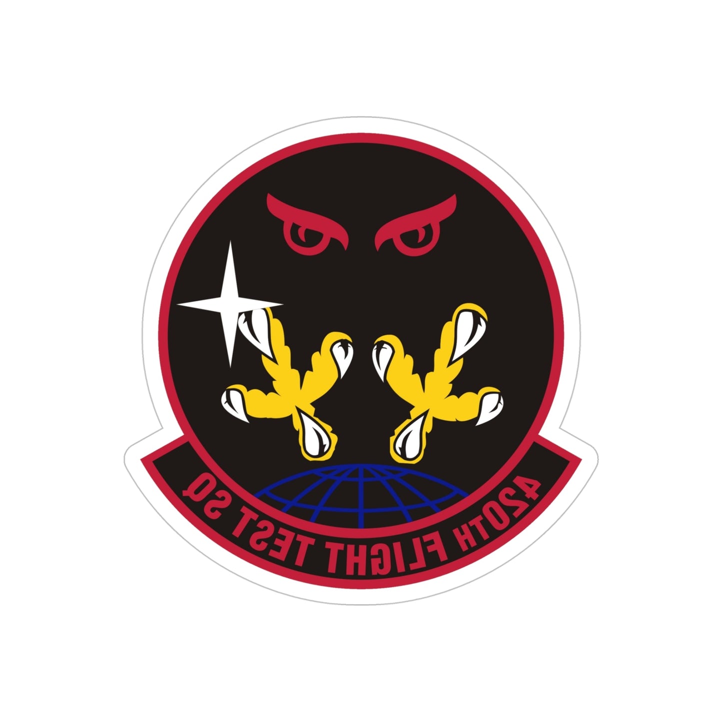 420 Flight Test Squdron AFMC (U.S. Air Force) REVERSE PRINT Transparent STICKER-5 Inch-The Sticker Space