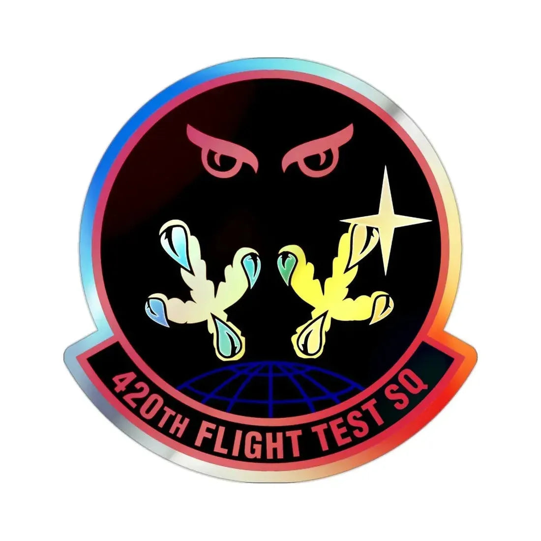 420 Flight Test Squdron AFMC (U.S. Air Force) Holographic STICKER Die-Cut Vinyl Decal - The Sticker Space