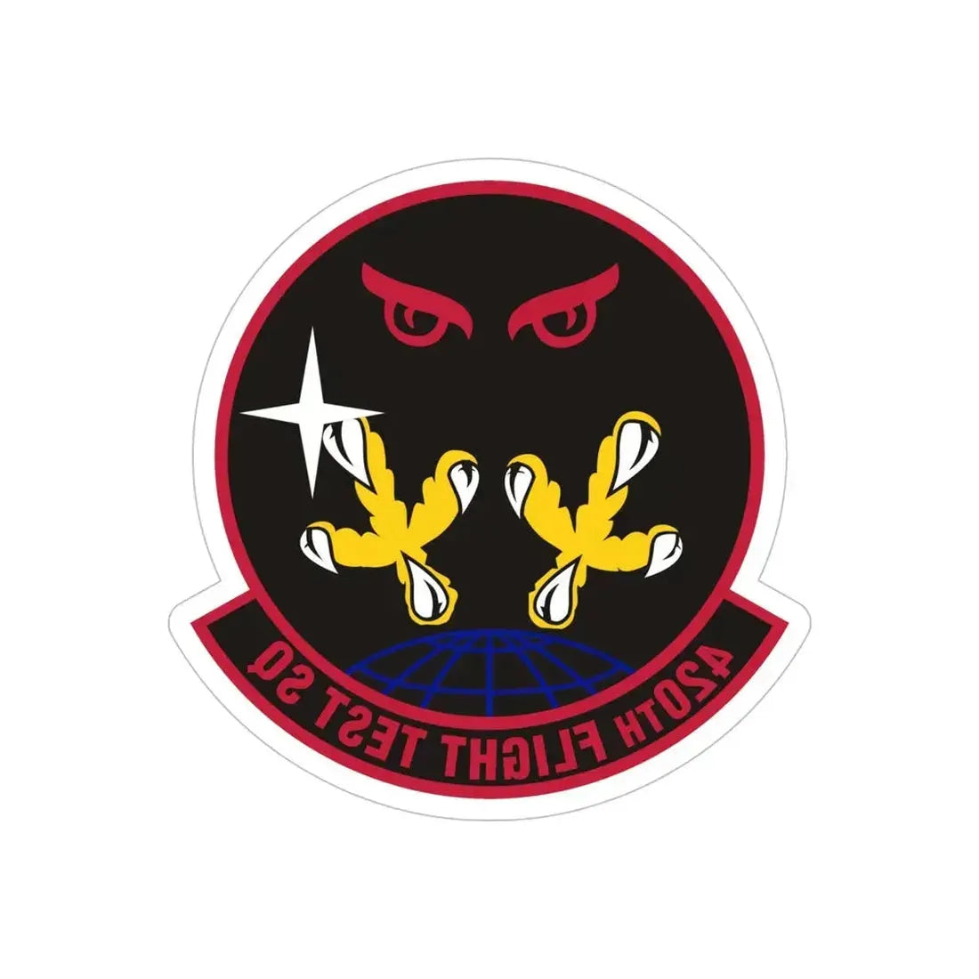 420 Flight Test Squdron AFMC (U.S. Air Force) REVERSE PRINT Transparent Die-Cut STICKER - The Sticker Space