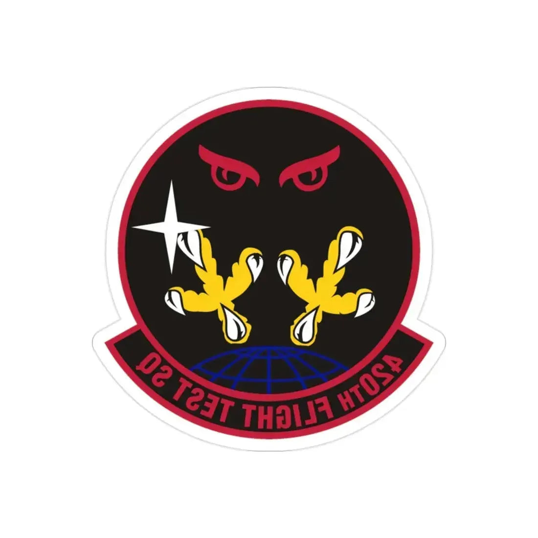 420 Flight Test Squdron AFMC (U.S. Air Force) REVERSE PRINT Transparent Die-Cut STICKER - The Sticker Space