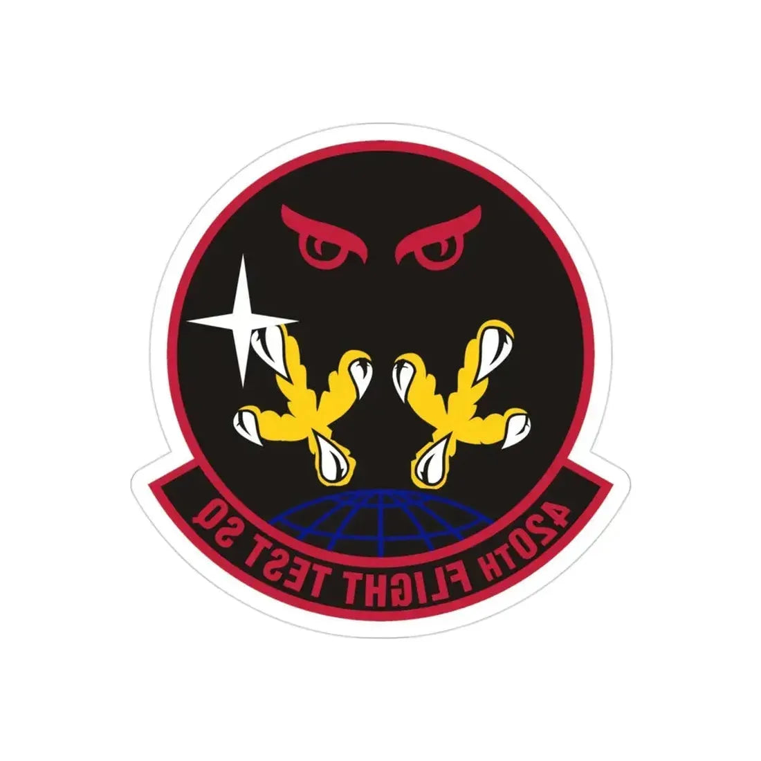 420 Flight Test Squdron AFMC (U.S. Air Force) REVERSE PRINT Transparent Die-Cut STICKER - The Sticker Space