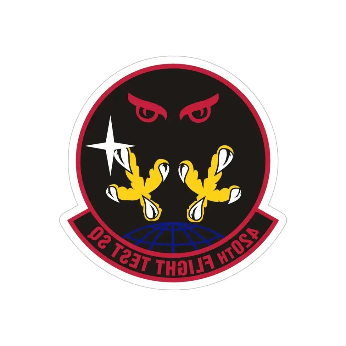 420 Flight Test Squdron AFMC (U.S. Air Force) REVERSE PRINT Transparent Die-Cut STICKER - The Sticker Space