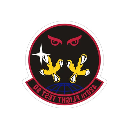 420 Flight Test Squdron AFMC (U.S. Air Force) REVERSE PRINT Transparent Die-Cut STICKER - The Sticker Space