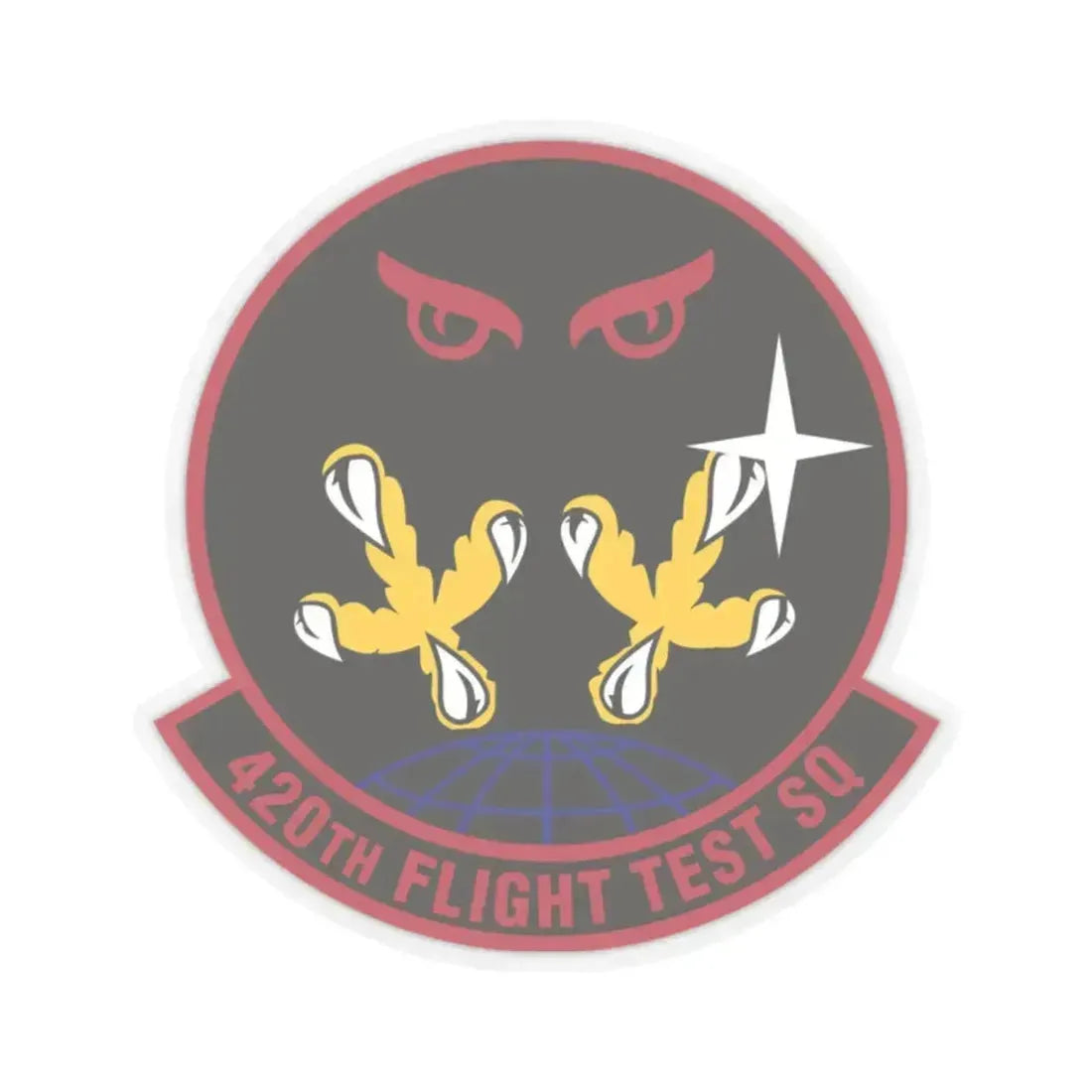 420 Flight Test Squdron AFMC (U.S. Air Force) STICKER Vinyl Kiss-Cut Decal 2 Inch Transparent - The Sticker Space