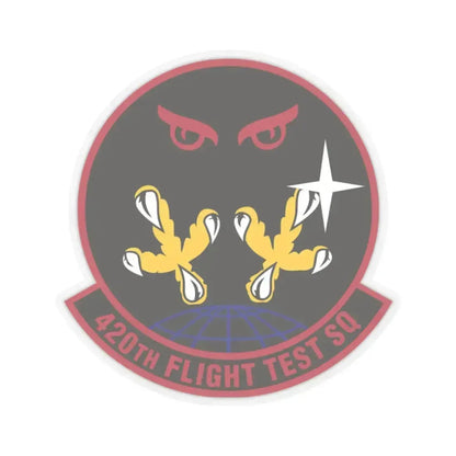 420 Flight Test Squdron AFMC (U.S. Air Force) STICKER Vinyl Kiss-Cut Decal 2 Inch Transparent - The Sticker Space