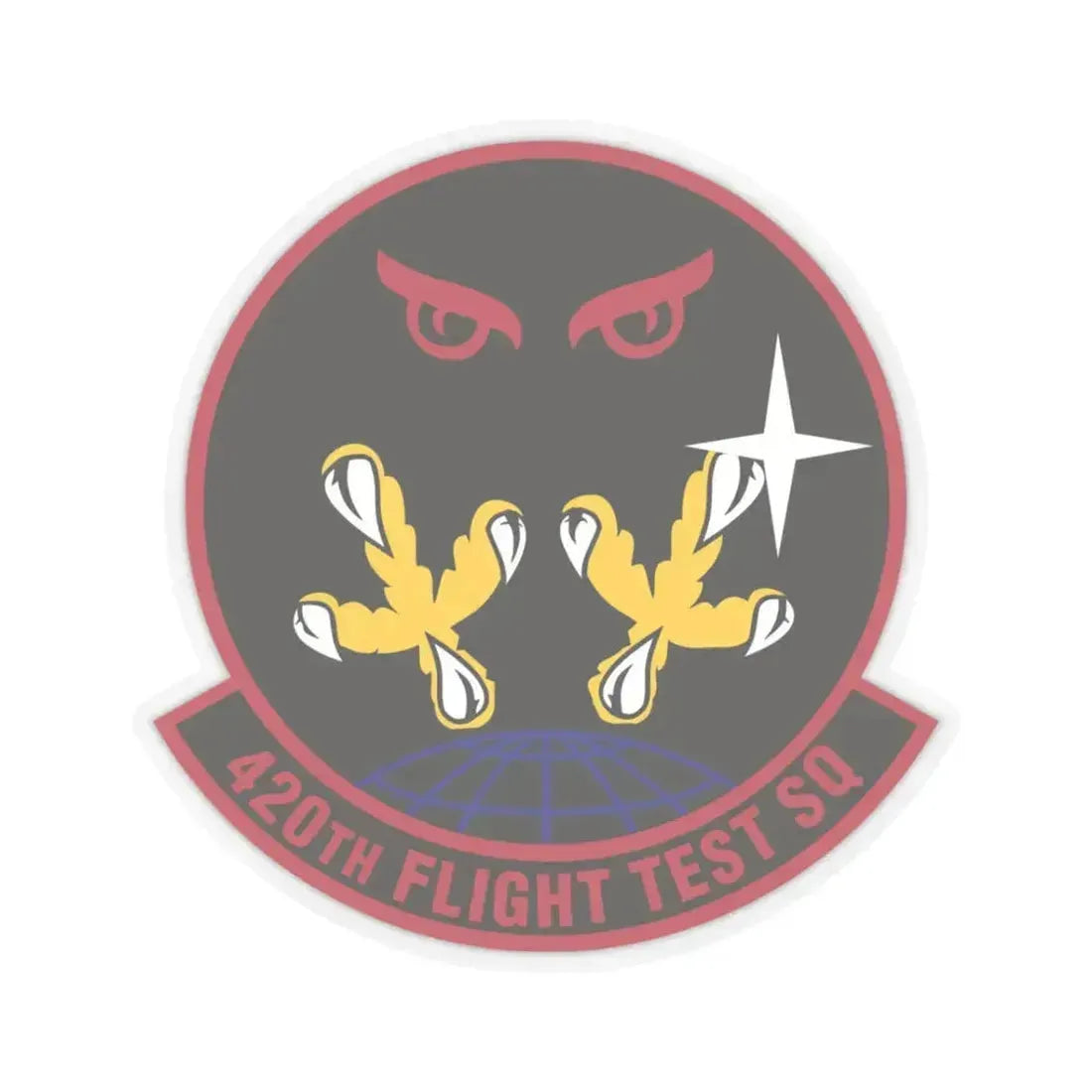 420 Flight Test Squdron AFMC (U.S. Air Force) STICKER Vinyl Kiss-Cut Decal 3 Inch Transparent - The Sticker Space