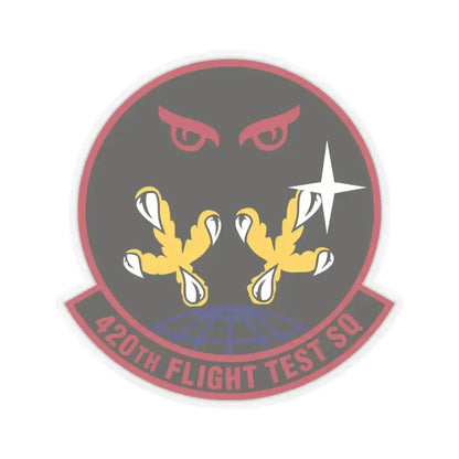 420 Flight Test Squdron AFMC (U.S. Air Force) STICKER Vinyl Kiss-Cut Decal 3 Inch Transparent - The Sticker Space