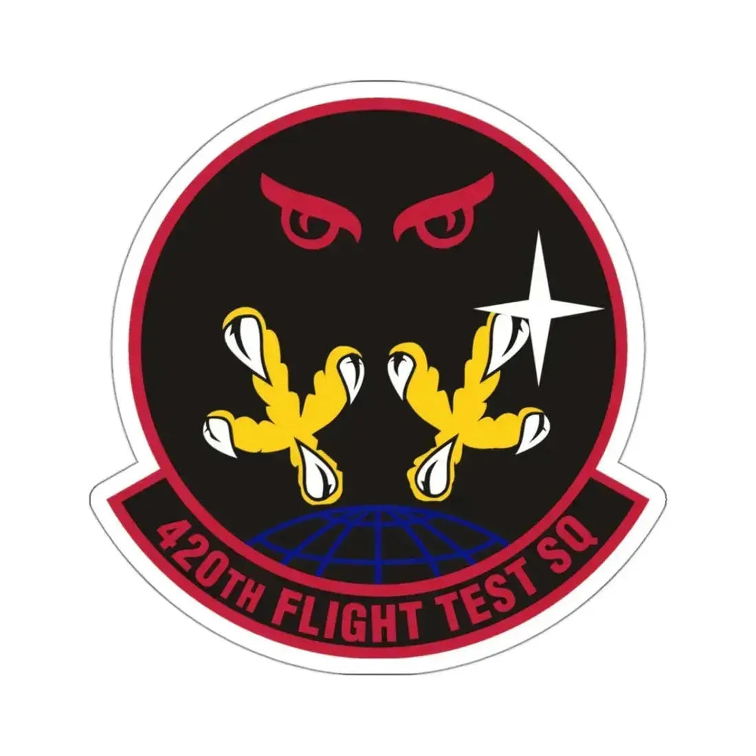 420 Flight Test Squdron AFMC (U.S. Air Force) STICKER Vinyl Kiss-Cut Decal 3 Inch White - The Sticker Space