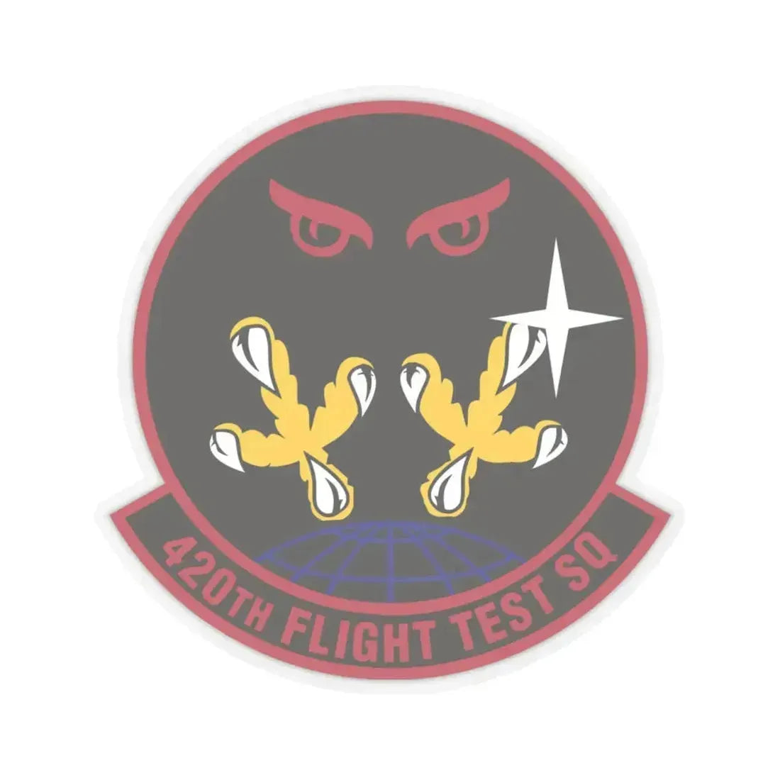 420 Flight Test Squdron AFMC (U.S. Air Force) STICKER Vinyl Kiss-Cut Decal 6 Inch Transparent - The Sticker Space