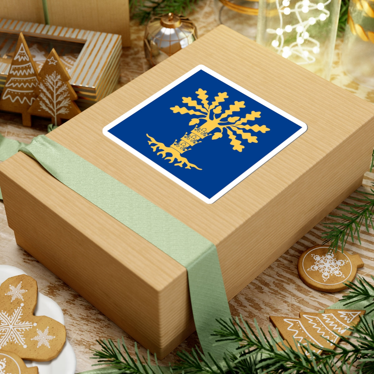 Blekinge lan vapenflagga (Sweden) STICKER Vinyl Kiss-Cut Decal