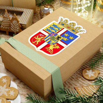 Armoiries de Christine de Saxe Danemark (Denmark) (Coat of Arms) STICKER Vinyl Kiss-Cut Decal