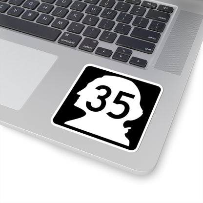 WA-35 (Washington) (Road Sign) STICKER Vinyl Kiss-Cut Decal