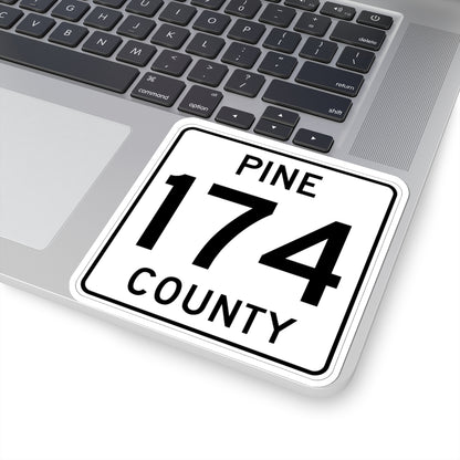 Pine County Route 174 MN (Minnesota) (Road Sign) STICKER Vinyl Kiss-Cut Decal
