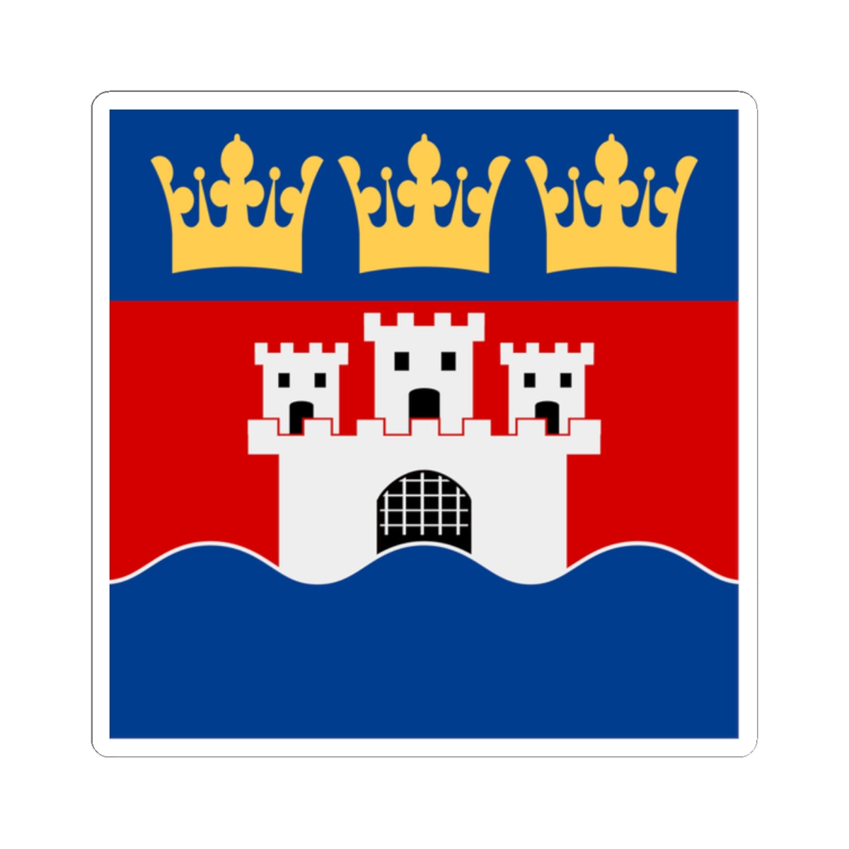 Jonkopings lan vapenflagga (Sweden) STICKER Vinyl Kiss-Cut Decal