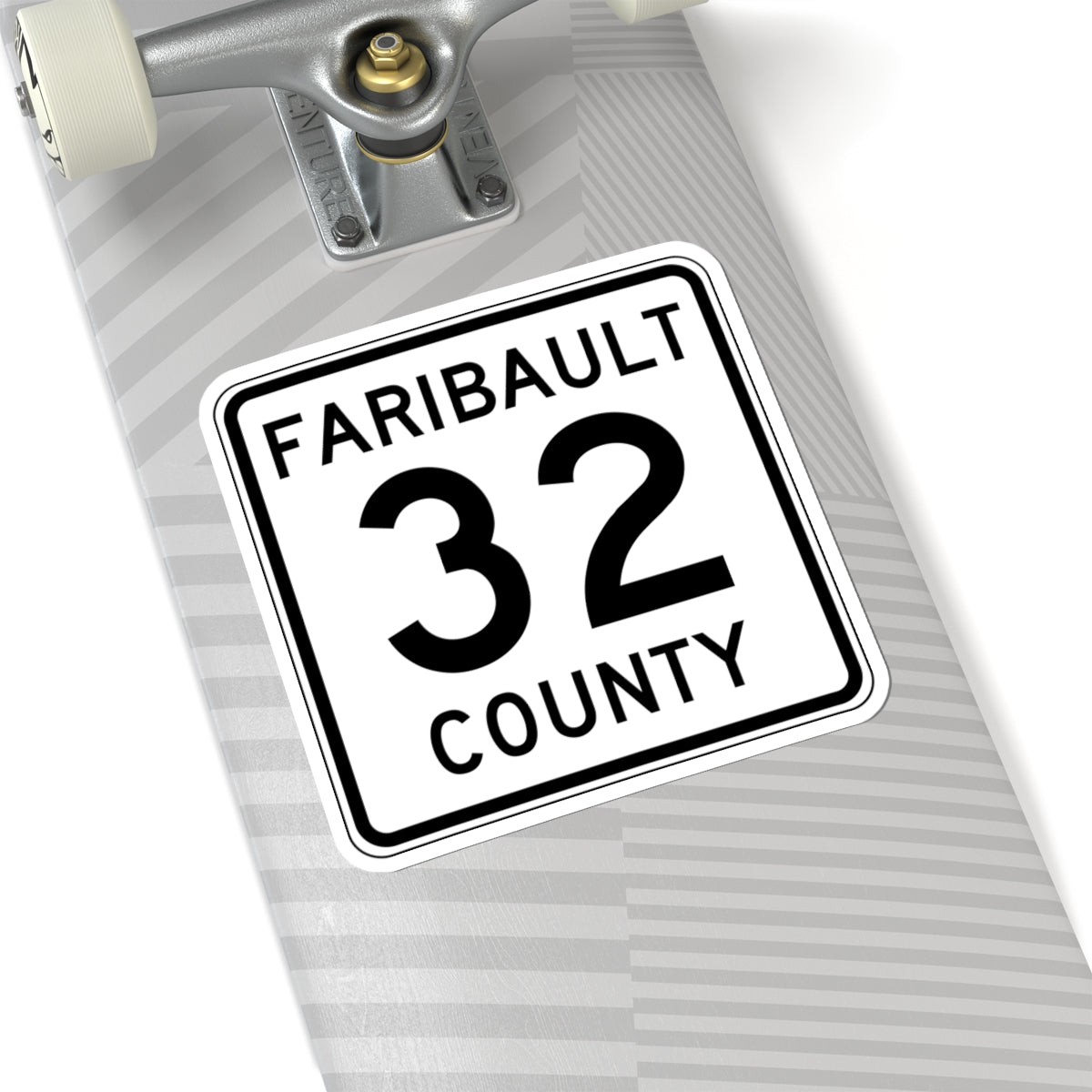 Faribault County Route 32 MN (Minnesota) (Road Sign) STICKER Vinyl Kiss-Cut Decal