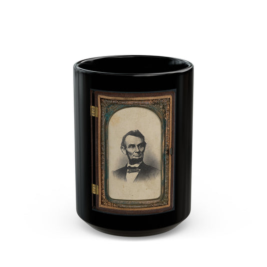Portrait Of Abraham Lincoln In Thermoplastic Case (U.S. Civil War) Black Coffee Mug