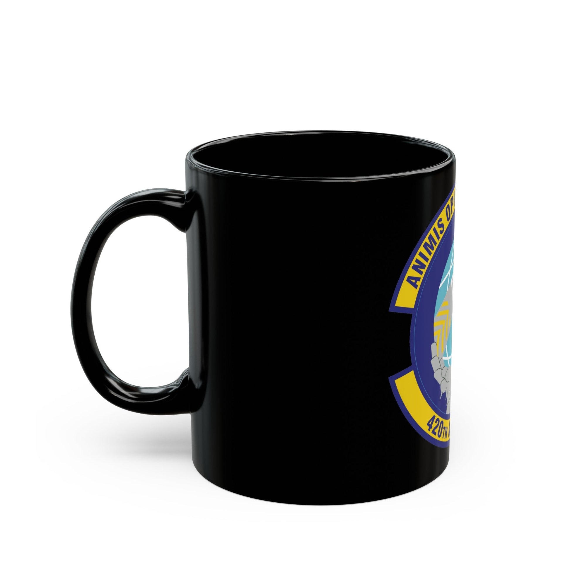 420th Air Base Squadron (U.S. Air Force) Black Coffee Mug-The Sticker Space