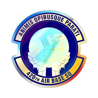 420th Air Base Squadron (U.S. Air Force) Holographic STICKER Die-Cut Vinyl Decal-3 Inch-The Sticker Space