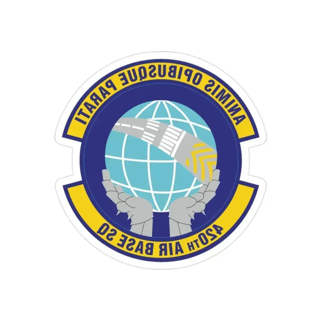 420th Air Base Squadron (U.S. Air Force) REVERSE PRINT Transparent Die-Cut STICKER 2 Inch Die-Cut Transparent - The Sticker Space