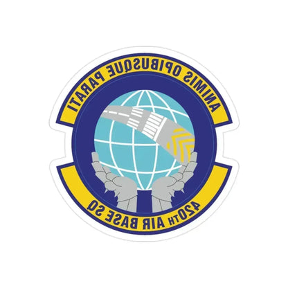 420th Air Base Squadron (U.S. Air Force) REVERSE PRINT Transparent Die-Cut STICKER 2 Inch Die-Cut Transparent - The Sticker Space