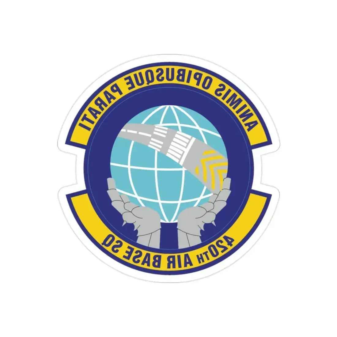 420th Air Base Squadron (U.S. Air Force) REVERSE PRINT Transparent Die-Cut STICKER - The Sticker Space
