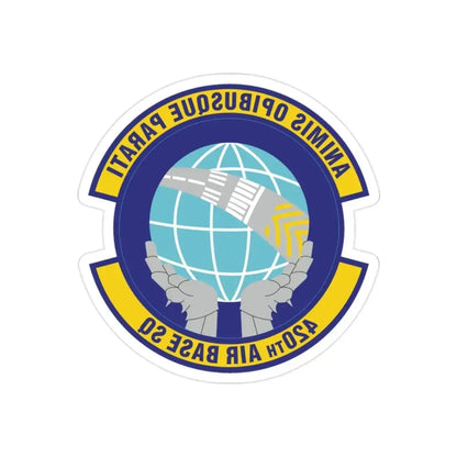 420th Air Base Squadron (U.S. Air Force) REVERSE PRINT Transparent Die-Cut STICKER - The Sticker Space
