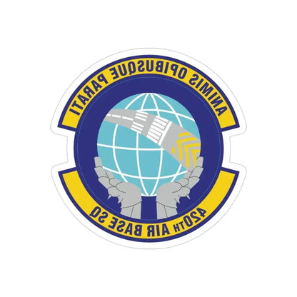 420th Air Base Squadron (U.S. Air Force) REVERSE PRINT Transparent Die-Cut STICKER - The Sticker Space