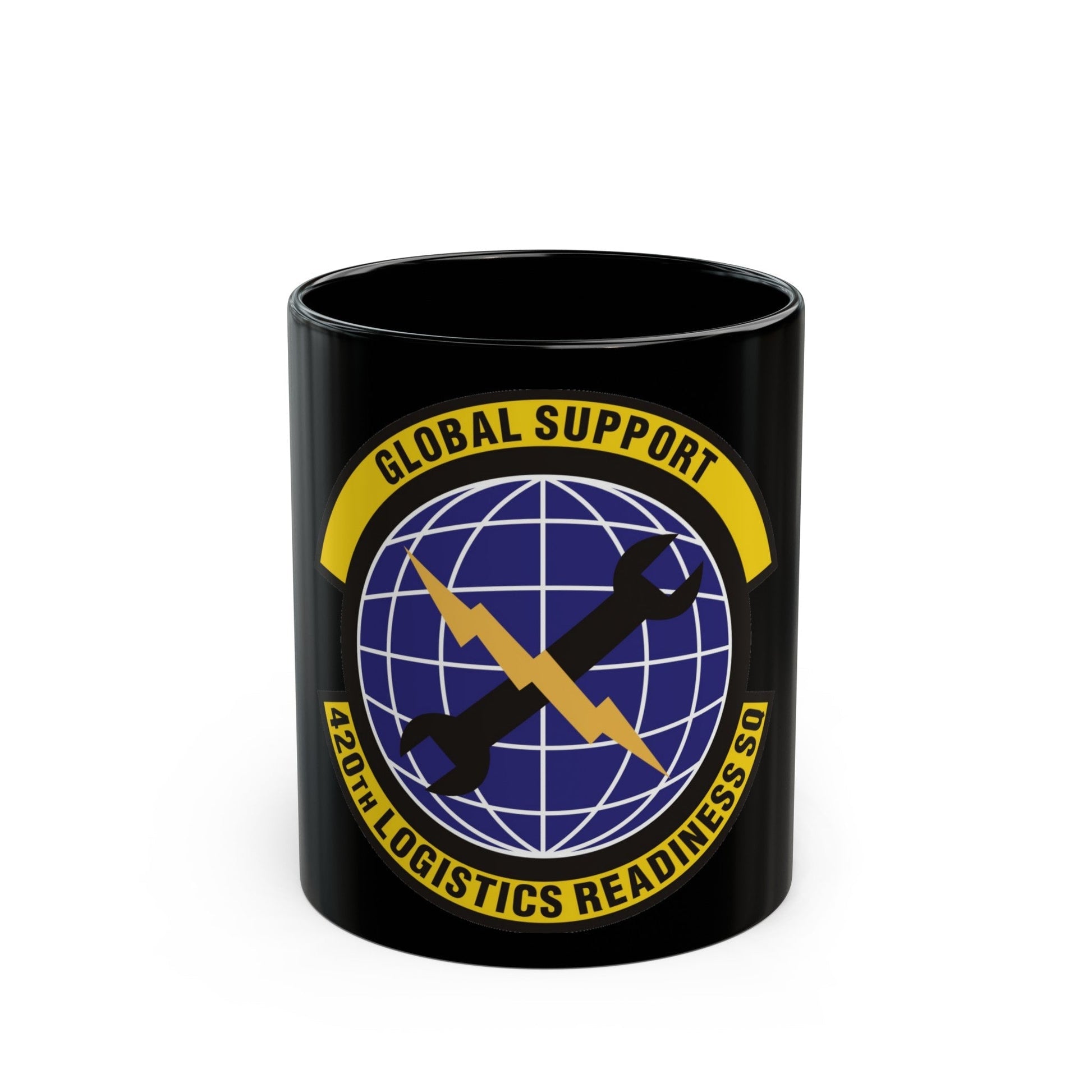 420th Logistics Readiness Squadron (U.S. Air Force) Black Coffee Mug-11oz-The Sticker Space