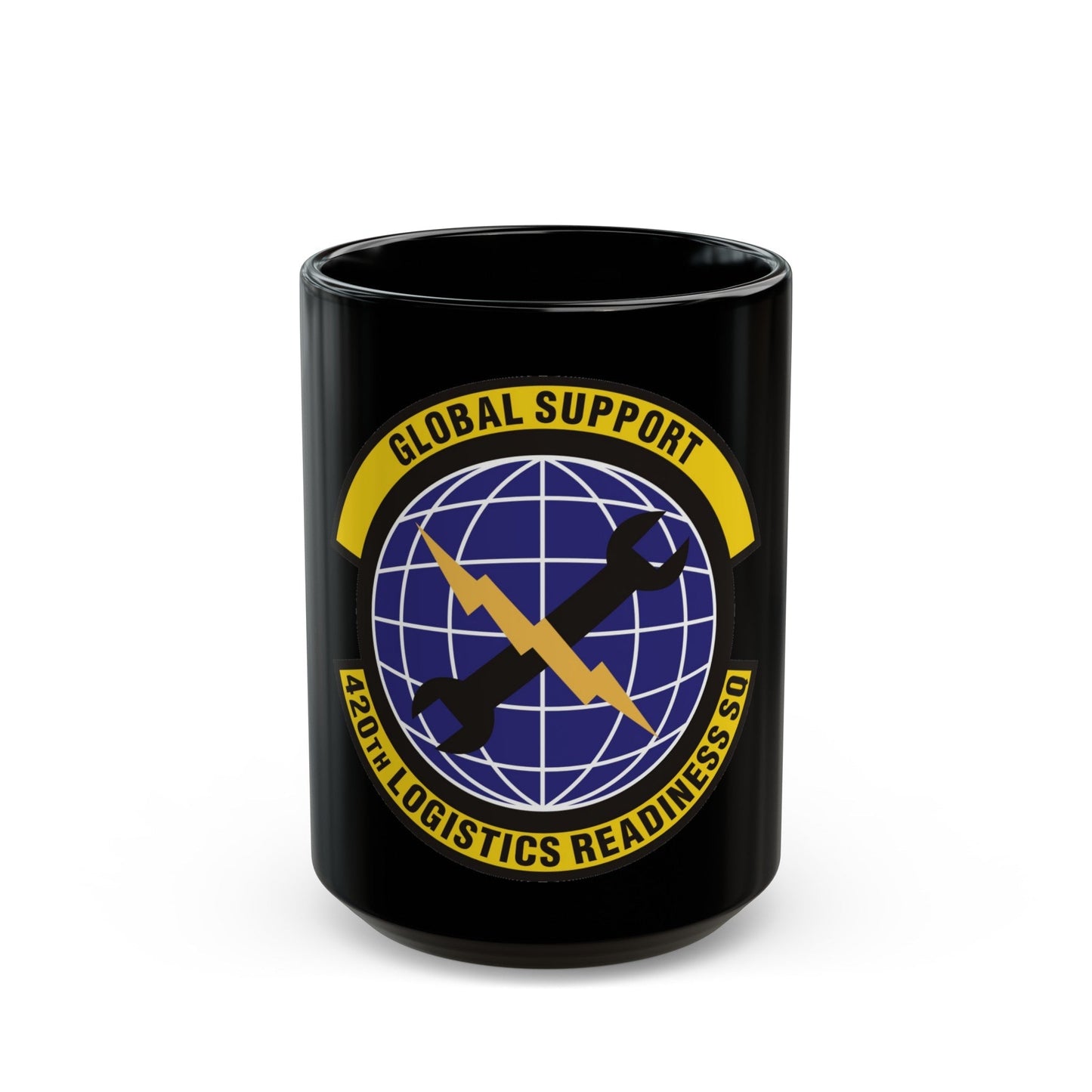 420th Logistics Readiness Squadron (U.S. Air Force) Black Coffee Mug-15oz-The Sticker Space