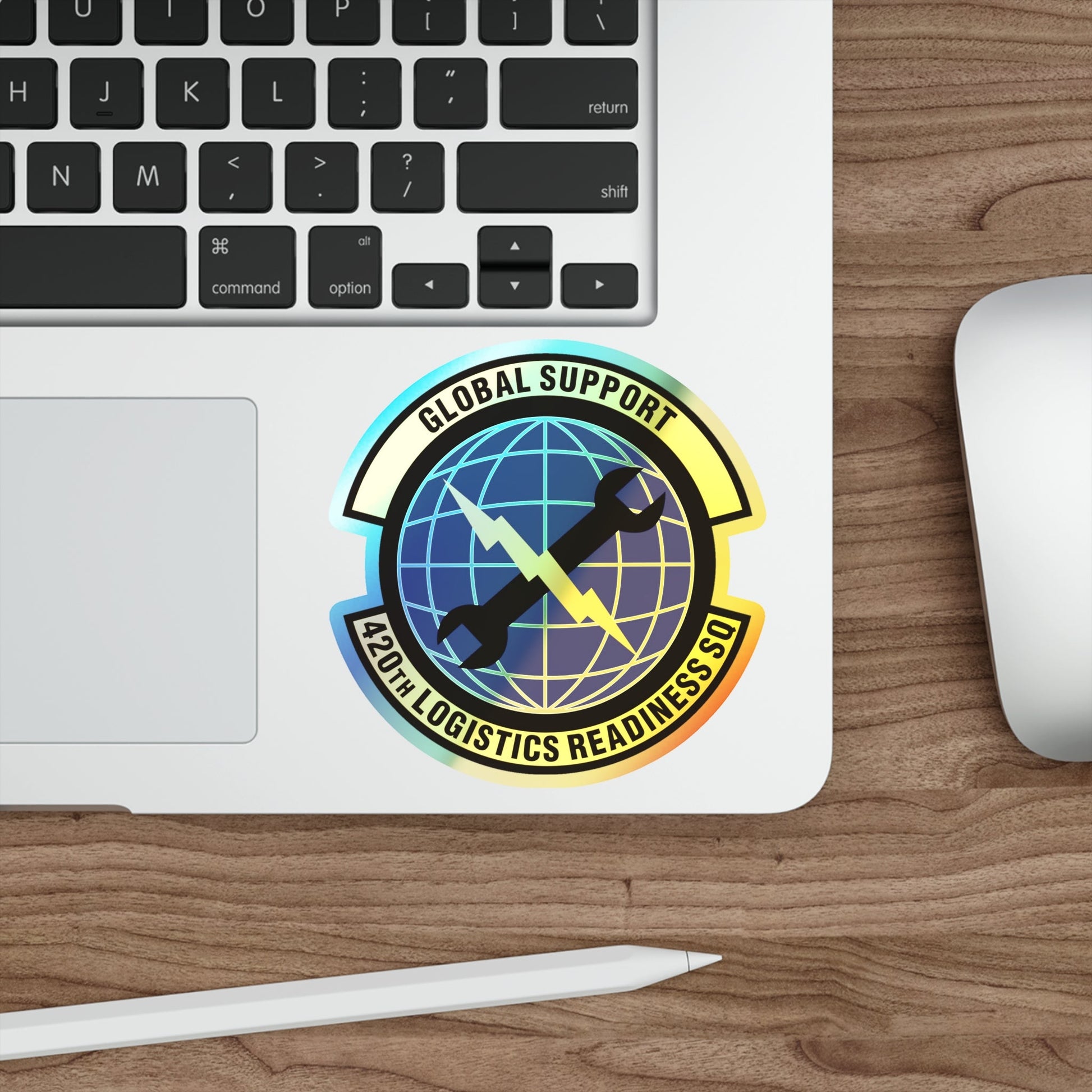 420th Logistics Readiness Squadron (U.S. Air Force) Holographic STICKER Die-Cut Vinyl Decal-The Sticker Space