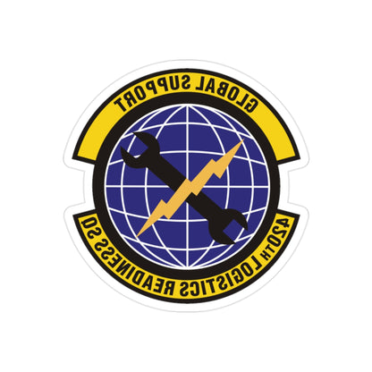 420th Logistics Readiness Squadron (U.S. Air Force) REVERSE PRINT Transparent STICKER-2" × 2"-The Sticker Space