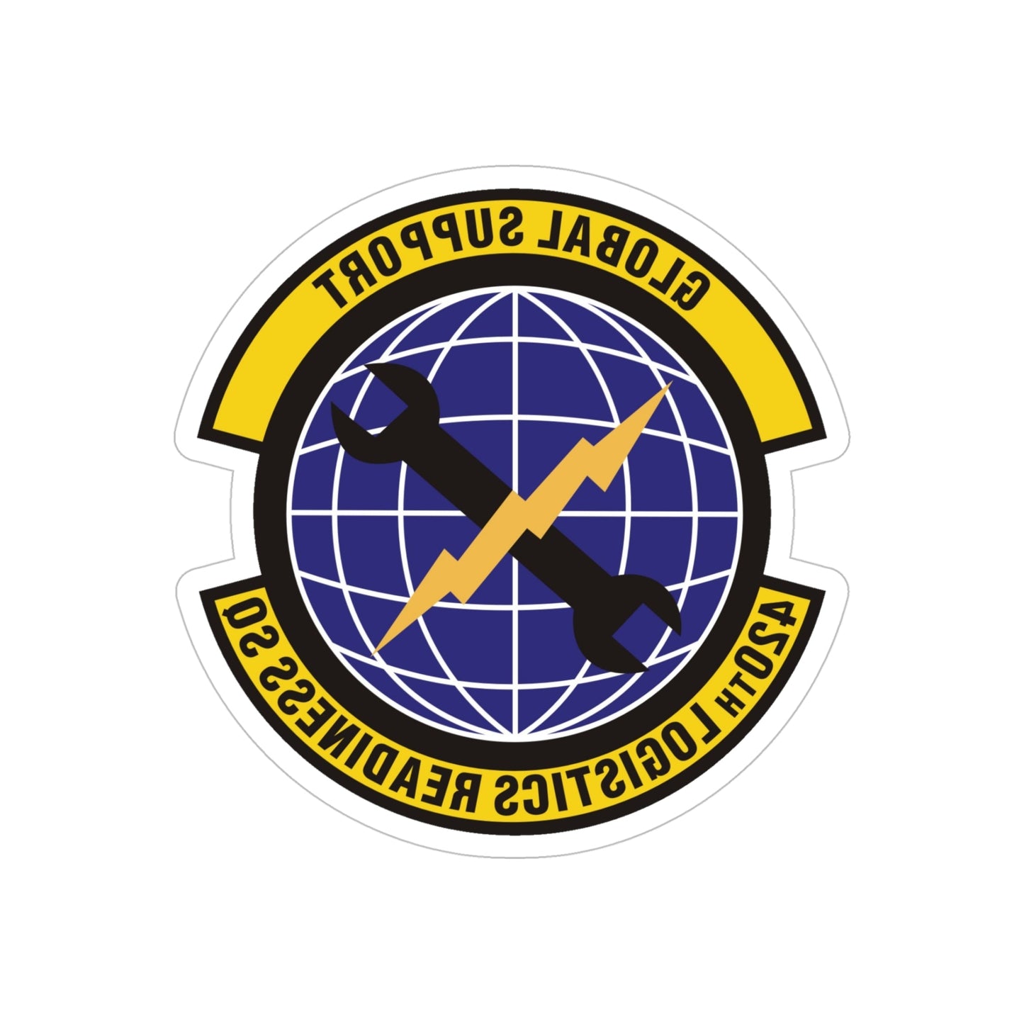 420th Logistics Readiness Squadron (U.S. Air Force) REVERSE PRINT Transparent STICKER-5" × 5"-The Sticker Space