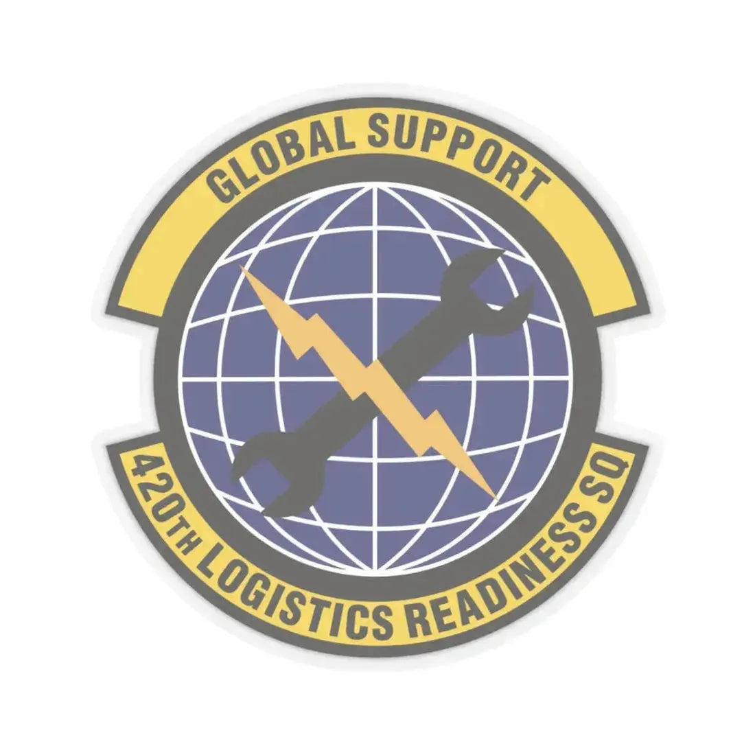 420th Logistics Readiness Squadron (U.S. Air Force) STICKER Vinyl Kiss-Cut Decal 3 Inch Transparent - The Sticker Space